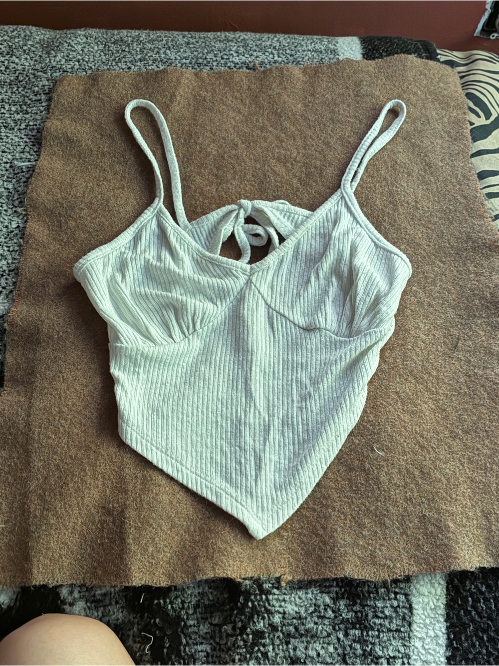 Backless crop top, size medium